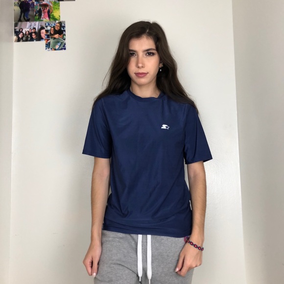 SOLD🛒 DARK BLUE STAR-FIT TEE - Picture 2 of 4